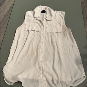 Women's Sleeveless White Top